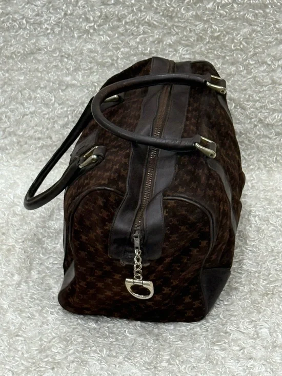 Céline Celine Brown Macadam Suede Boston Bag - Picture 6 of 15